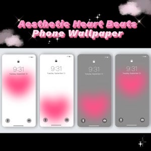 Hearts Gradient Phone Wallpaper| Aesthetic Phone Wallpaper| Love Theme Wallpaper| Digital Download | iOS,Android Compatible | Pink Lover