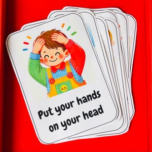 Actions Themed English Language Flashcards - Homeschooling English - ESL Flashcards - 10 Cards - A4 + A5 Versions - Vivid Colours