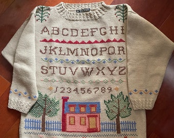 Sampler Pullover--Vintage