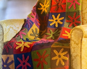 Patchwork Floral Afghan