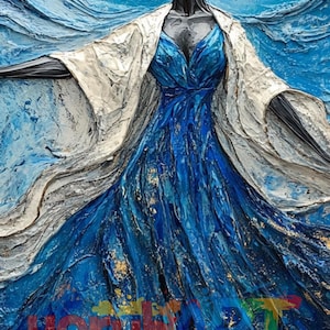 Art imprimable Yemaya Ocean Power - Décoration murale numérique Yoruba Orisha - Cadeau d&#39;autel de la déesse Afro Santeria - Téléchargement spirituel Ifa