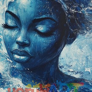 Ocean Dream Yemaya Printable Art – Yoruba Goddess Digital Wall Decor – Mystical Afro Spiritual Download – Divine Feminine Orisha Gift
