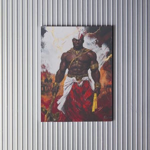 Shango Orisha Digital Wall Art – Yoruba Thunder God Printable Poster ...