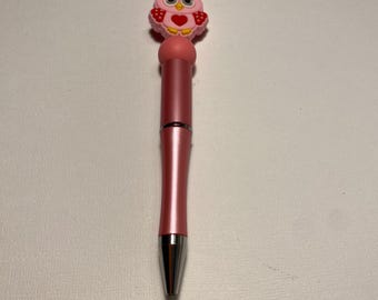 Ballpoint Pen with Pink Owl Charm