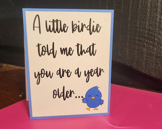 Handmade Birthday Card: A little birdie