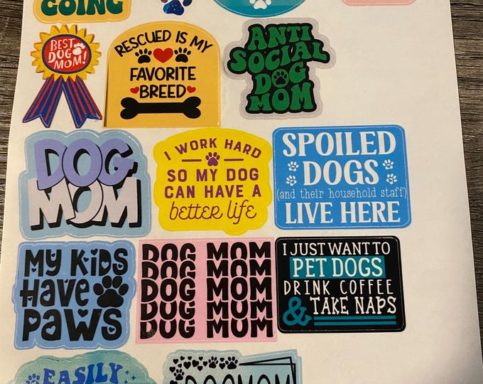 Dog Mom Sticker Sheet