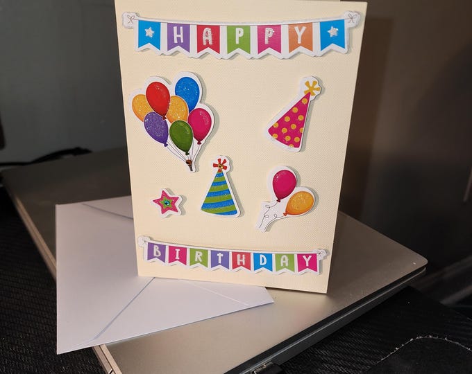 Handmade Blank Child's Birthday Card: