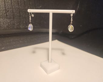 Handmade Teddy Bear in a Circle Earrings