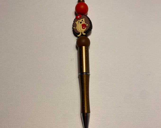 Ballpoint Pen with Hedgehog Charm