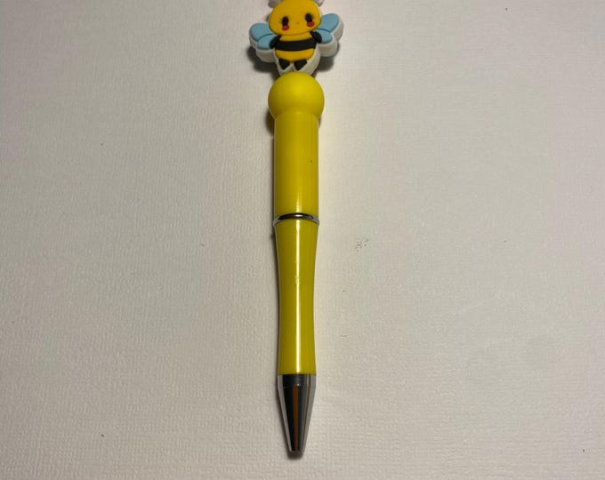 Ballpoint Pen with Yellow Bumblebee Charm