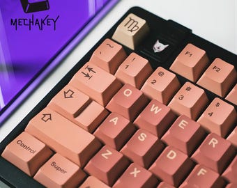 Teclas Celestia Virgo Glyph de 143 teclas, perfil Cherry PBT, sublimación de tinta ISO, juego de teclas personalizadas de 1,5 mm de grosor para teclado mecánico.