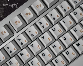 Teclas de contraste monocromático, 143 teclas, perfil Cherry PBT, sublimación de tinta, blanco, negro, ISO, conjunto de teclado mecánico personalizado