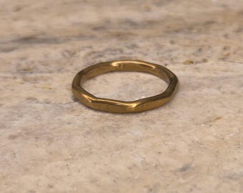 Rustic Artisan Ring - Brass - Size 7.5