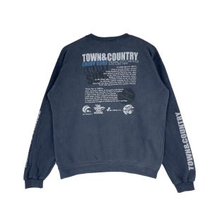 Vintage Town & Coutry Surf Sweatshirt Hoodie Großes Logo Surfbrett Pullover Pullover Sweatshirt Größe Medium