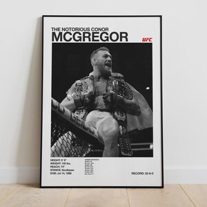 Conor McGregor Plakat UFC Wandkunst MMA