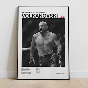 Alexander Volkanovski poster UFC wall art MMA