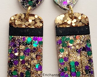 Teacher Appreciation, Pencil Earrings, Resin Glitter Teacher Earrings