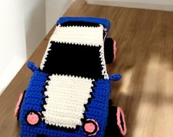 Sports Car Crochet Pattern, Race Car Amigurumi Pattern, Vehicle Crochet Design with Instructions, Video Tutorial, Digital Download