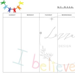 Weekly Daily Planner - ASD coloured