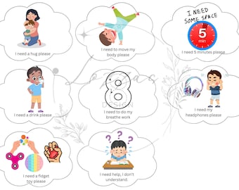 Lanyard printable visual cards - school, autism visuals (M)