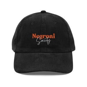 Negroni Society Embroidered Corduroy Cap