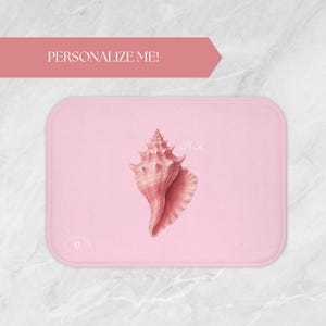 Personalizable Seashell Bath Mat