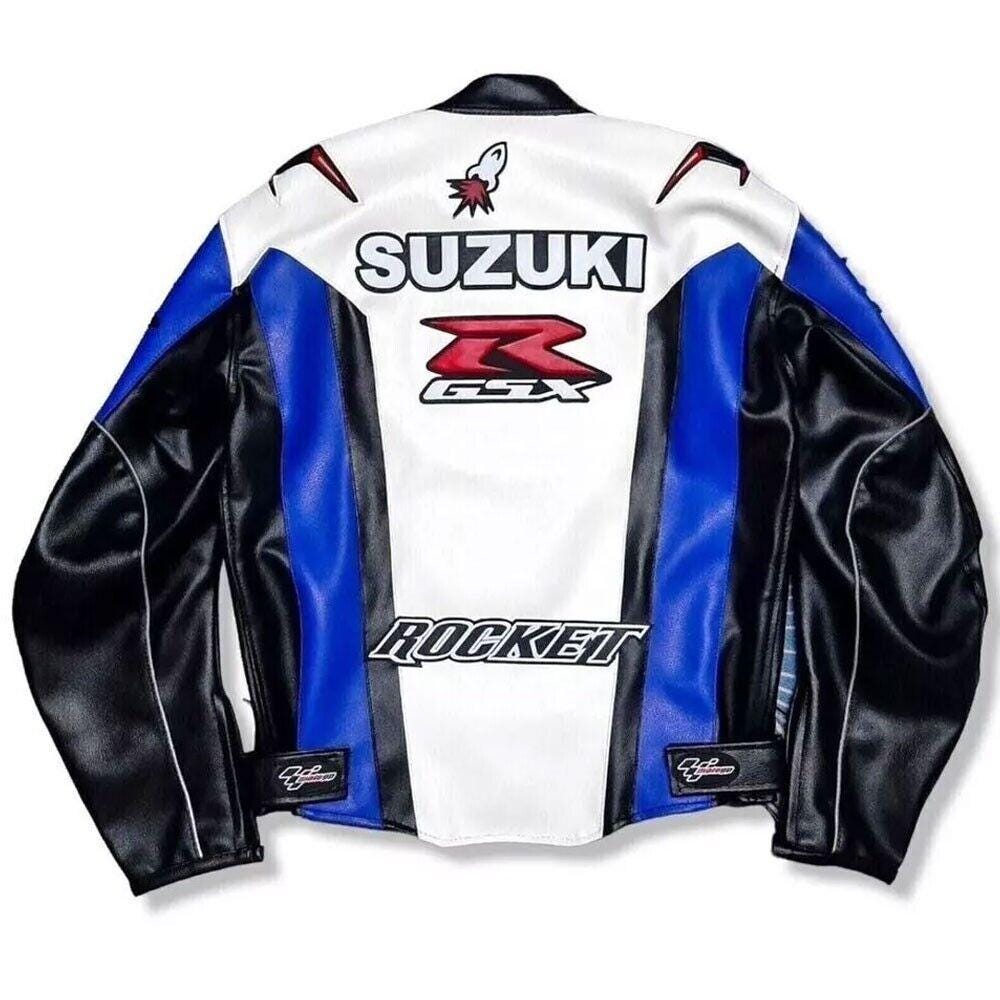 Suzuki GSX-R Leather Motorcycle Jacket: Racing Moto Gear - Etsy