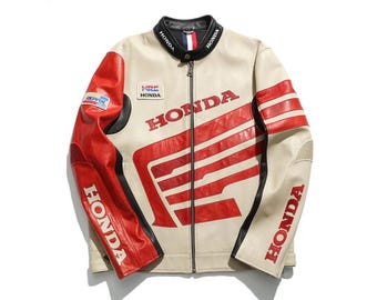 Honda HRC Racing Jacket, Red Black Lightweight Windbreaker, Sport