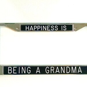 Happiness Is Being A Grandma" License Plate Frame - Fun Gift For New Grandmothers Grandma License Plate Frame-948361