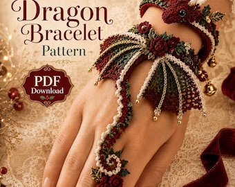 Weihnachts-Drachenarmband-Häkelanleitung (PDF), Weihnachtsmann-Drache als tragbares Amigurumi