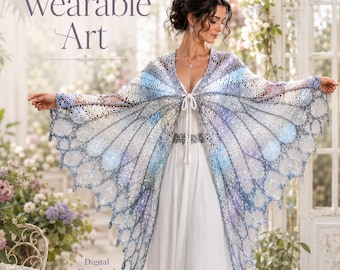Butterfly Crochet Sweater Pattern PDF, Oversized Festival Cardigan, Fairycore Wearable Fashion