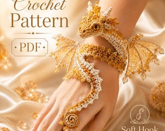 Kristallflügel-Drachen-Armband-Häkelanleitung (PDF), Fantasie-Armband