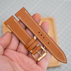 Epsom Leather Watch Strap, Customizable Strap Sizes, 24mm, 23mm, 22mm, 21mm, 20mm, 19mm, 18mm