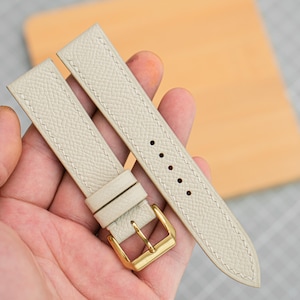 Epsom Leather Watch Strap, Customizable Strap Sizes, 24mm, 23mm, 22mm, 21mm, 20mm, 19mm, 18mm
