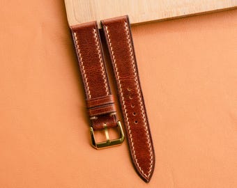 Nappa Leather Watch Strap, Customizable Strap Sizes, 24mm, 23mm, 22mm, 21mm, 20mm, 19mm, 18mm