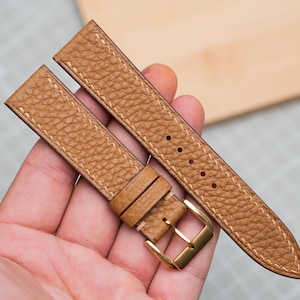 mill Leather Watch Strap, Customizable Strap Sizes, 24mm, 23mm, 22mm, 21mm, 20mm, 19mm, 18mm
