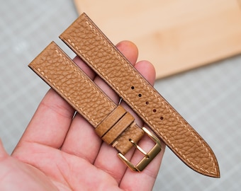 mill Leather Watch Strap, Customizable Strap Sizes, 24mm, 23mm, 22mm, 21mm, 20mm, 19mm, 18mm
