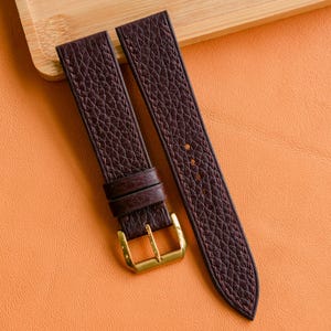 mill Leather Watch Strap, Customizable Strap Sizes, 24mm, 23mm, 22mm, 21mm, 20mm, 19mm, 18mm