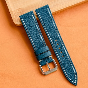 mill Leather Watch Strap, Customizable Strap Sizes, 24mm, 23mm, 22mm, 21mm, 20mm, 19mm, 18mm