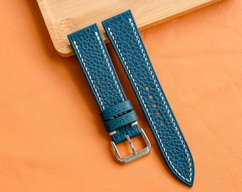 mill Leather Watch Strap, Customizable Strap Sizes, 24mm, 23mm, 22mm, 21mm, 20mm, 19mm, 18mm