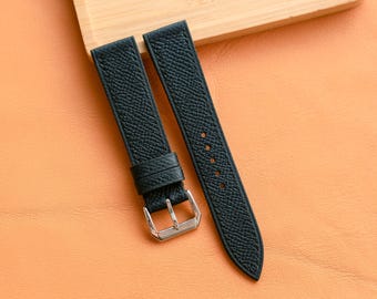 Epsom Leather Watch Strap, Customizable Strap Sizes, 24mm, 23mm, 22mm, 21mm, 20mm, 19mm, 18mm