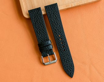 mill Leather Watch Strap, Customizable Strap Sizes, 24mm, 23mm, 22mm, 21mm, 20mm, 19mm, 18mm