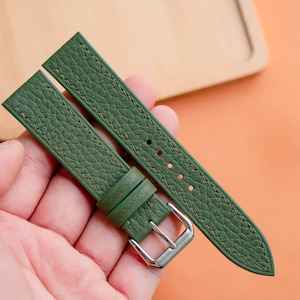 mill Leather Watch Strap, Customizable Strap Sizes, 24mm, 23mm, 22mm, 21mm, 20mm, 19mm, 18mm