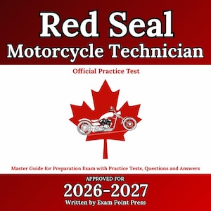 レッドシール・モーターサイクル技術者：模擬試験、質問と解答付き準備試験マスターガイド