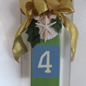 Wooden Buoy / Starfish Buoy /Door Wreath/ Christmas Decoration/ Coastal Decor/ Ornament