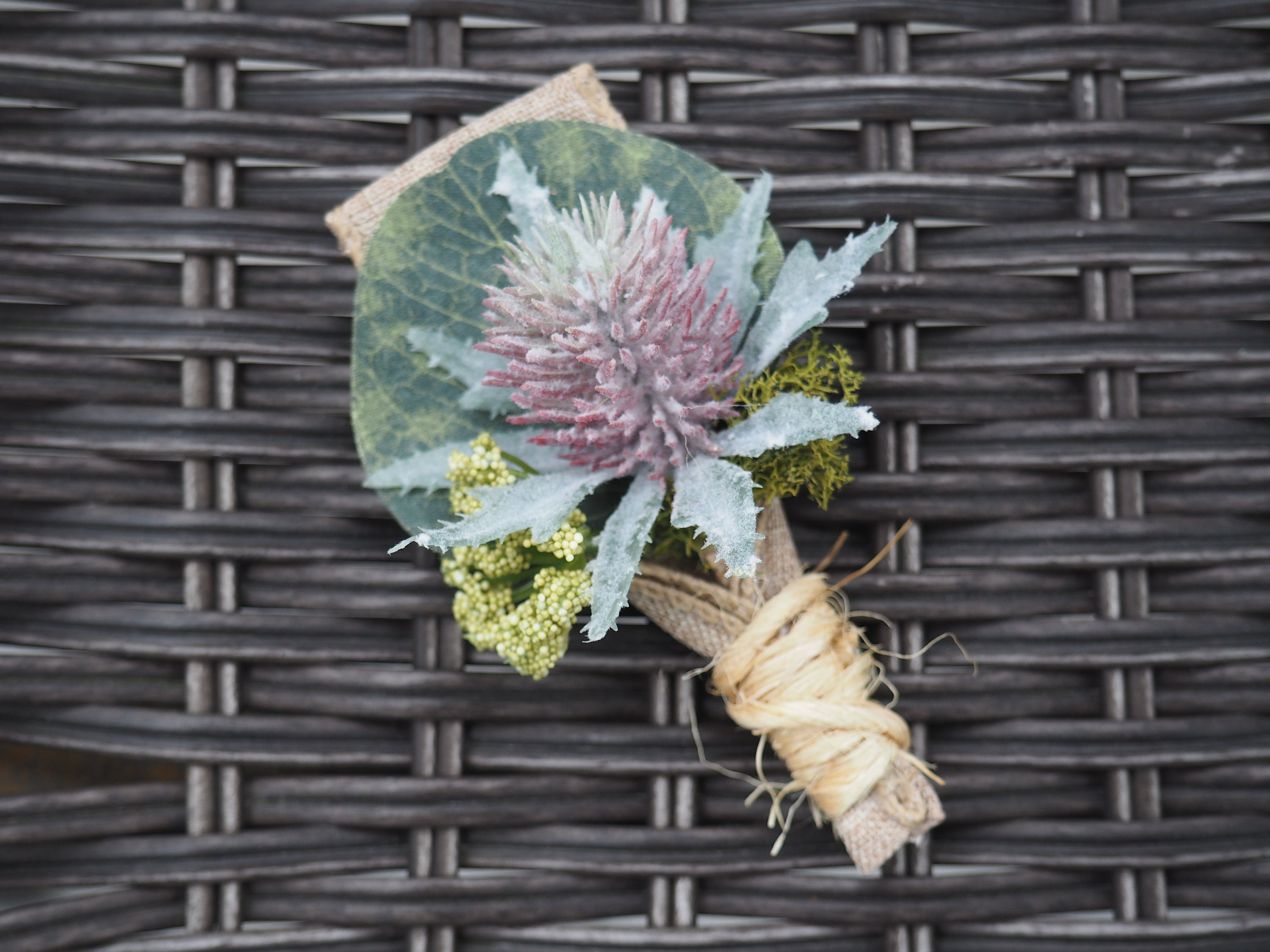 Scottish Thistle Boutonniere buttonhole Rustic Wedding / Etsy