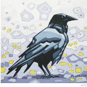 Crow (1) - Art Print, 8&quot; x 8&quot;