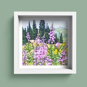 Floral Art Print 8 x 8 Fireweed image 2