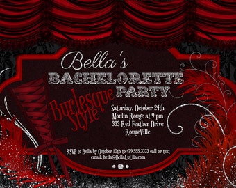 Burlesque Invitation Etsy
