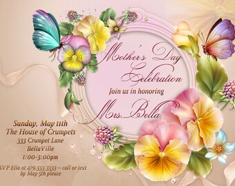 birthday party invitation party invitations mothers day etsy